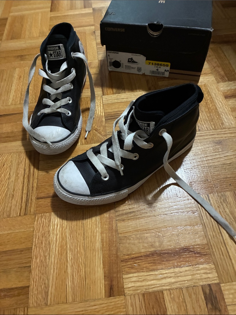 Converse Black High-Top Sneakers with White Accents